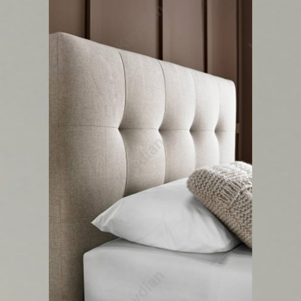 Walkworth Ottoman Bed - Double - Slate, Oatmeal or Silver Crushed Velvet